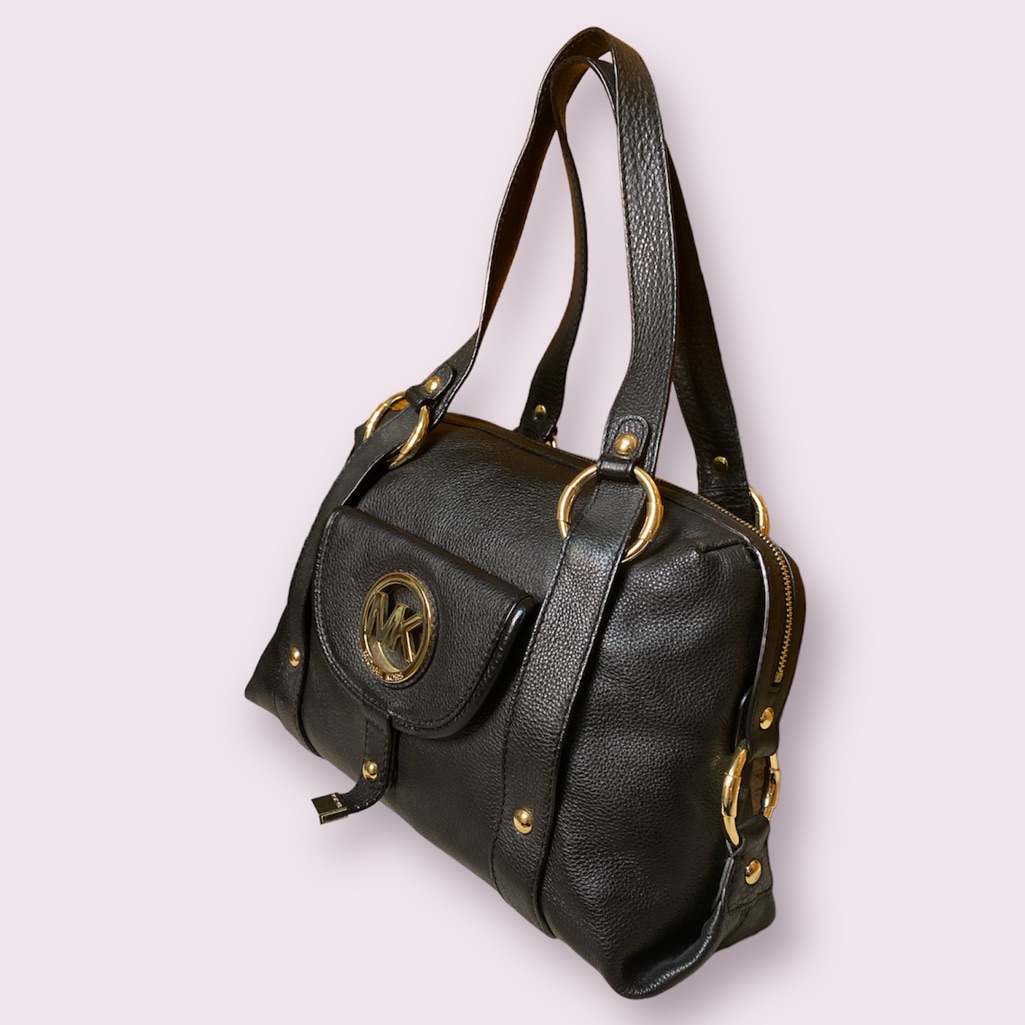 Michael Kors "Fulton" Leather Satchel